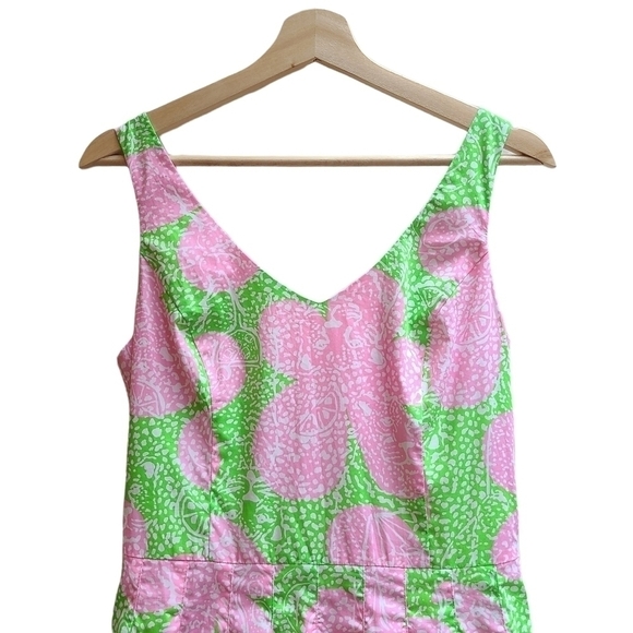 Lilly Pulitzer Citrus Print Pink and Green Dress, Size Small - Picture 4 of 9